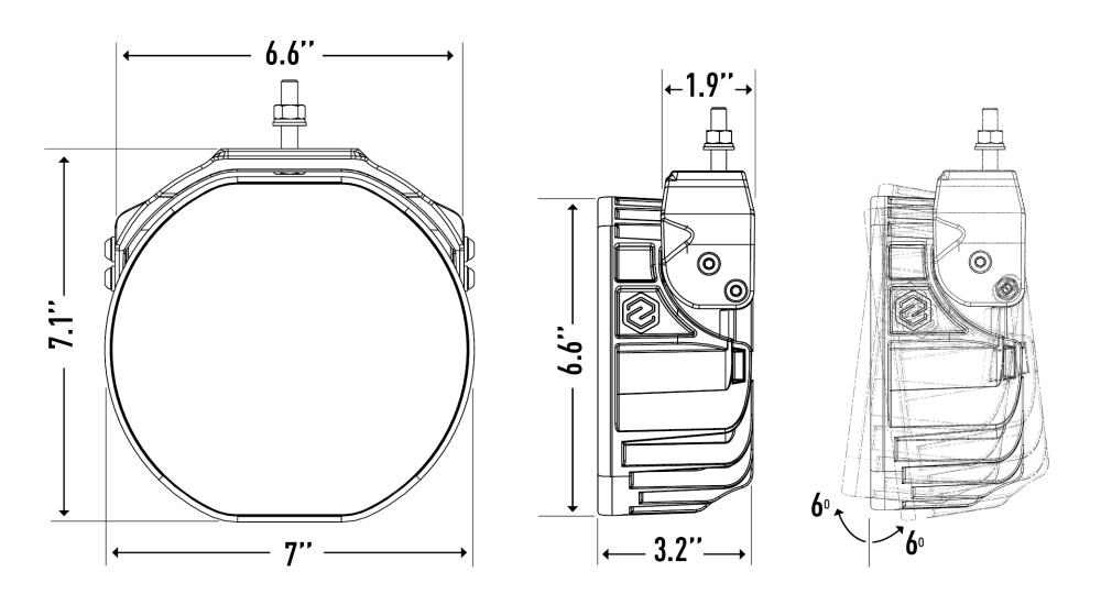 Sentinel 7 Elite Inverted dimensions diagram
