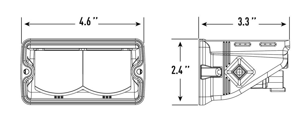 Carbon 2 Spot dimensions diagram