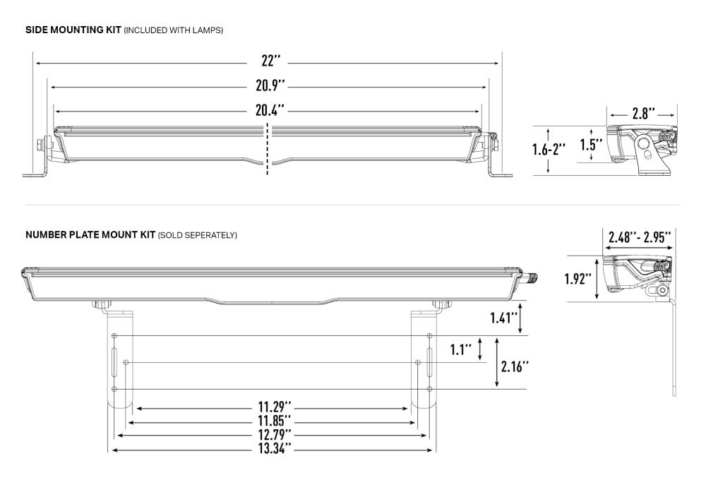 Glide dimensions diagram