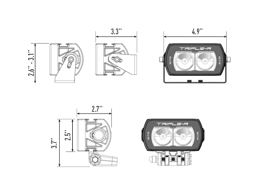 >ST 2 Evolution dimensions diagram