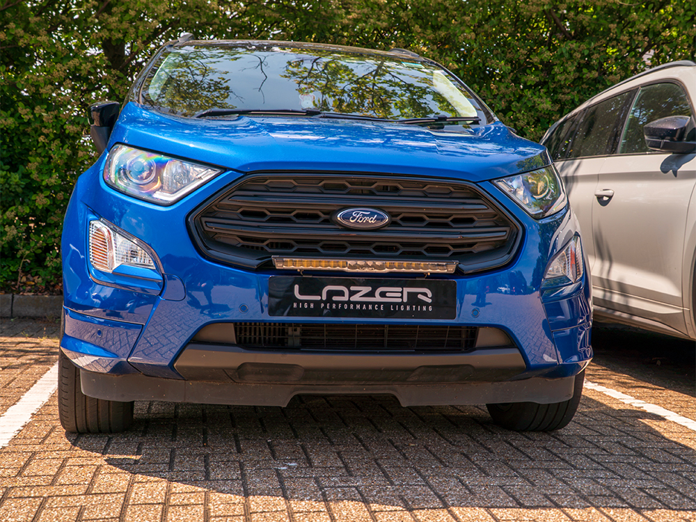 Ford EcoSport LED light bar license plate installation