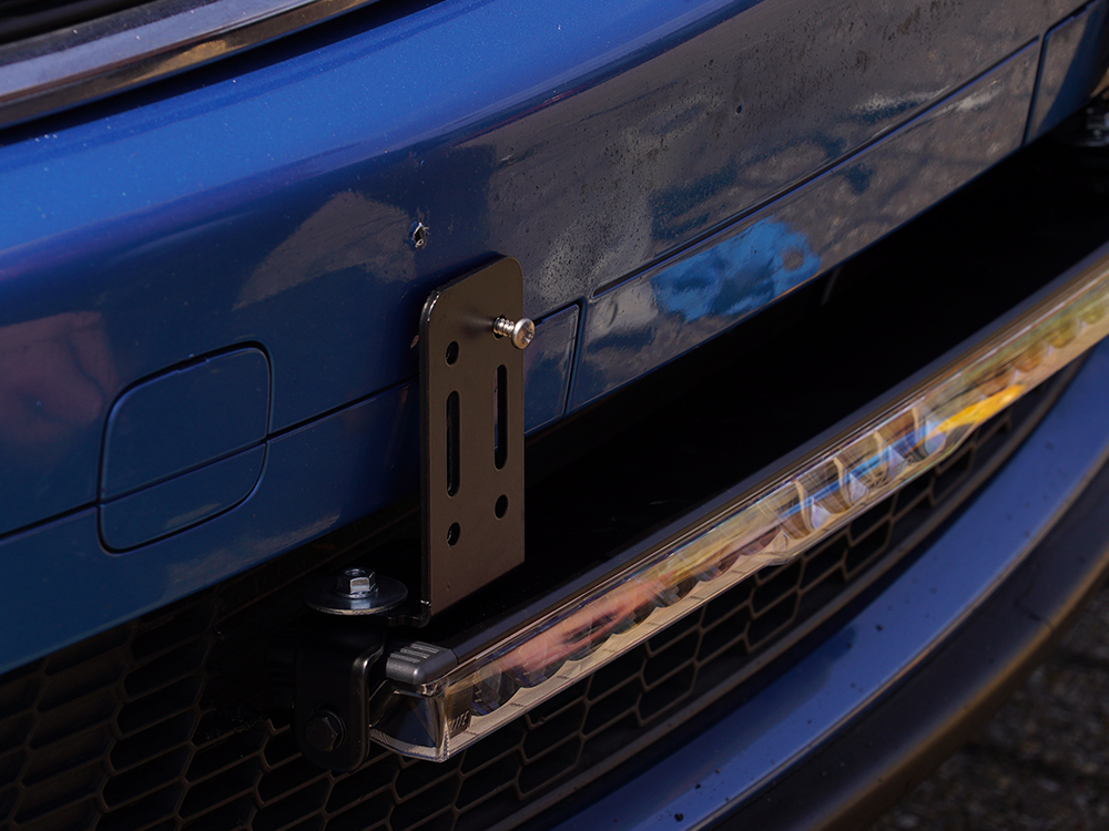 Flush mounted LED light bar on Mini Cooper