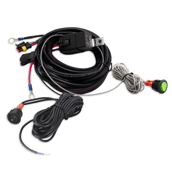 Single-Lamp Wiring Kit with Momentary Switch (3-Pin, Superseal, 12V)