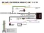 Technical wiring diagram illustrating the electrical connections between the lamp, switch, power source, and control modules.