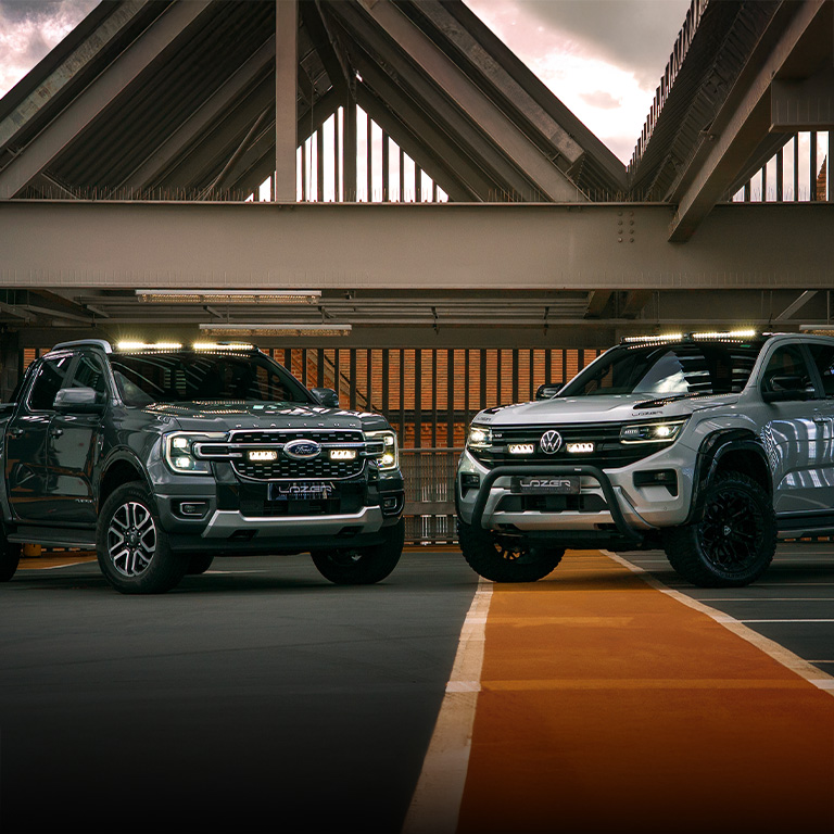 Räätälöidyt kattopodit Glide LED -valopaneeleilla — sopii Ford Ranger- ja VW Amarok -malleihin.